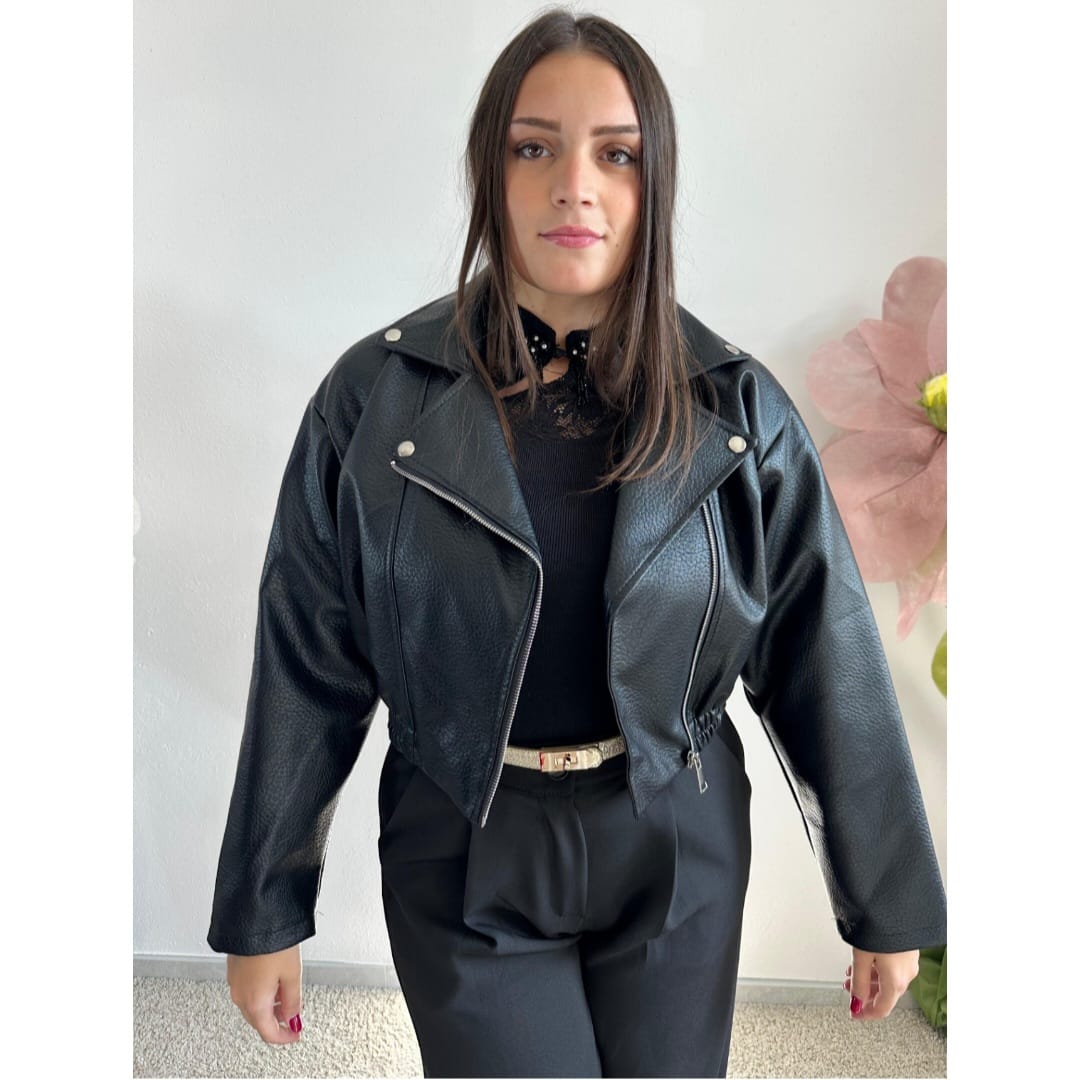 Giacca Nera Ecopelle